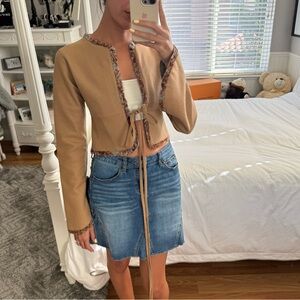 Vintage Fendi by Karl Lagerfeld 1980s Cropped Jacket